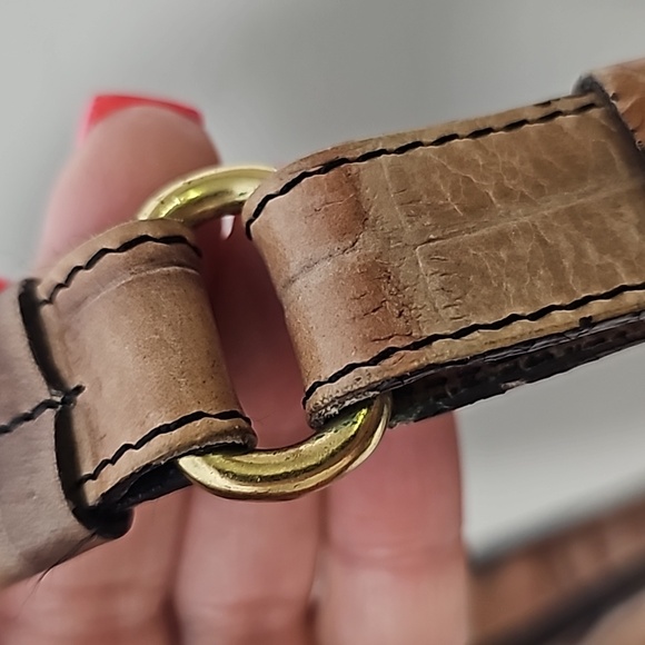 Brahmin Small Shoulder Purse/ Bag Black and Tan - Picture 4 of 16